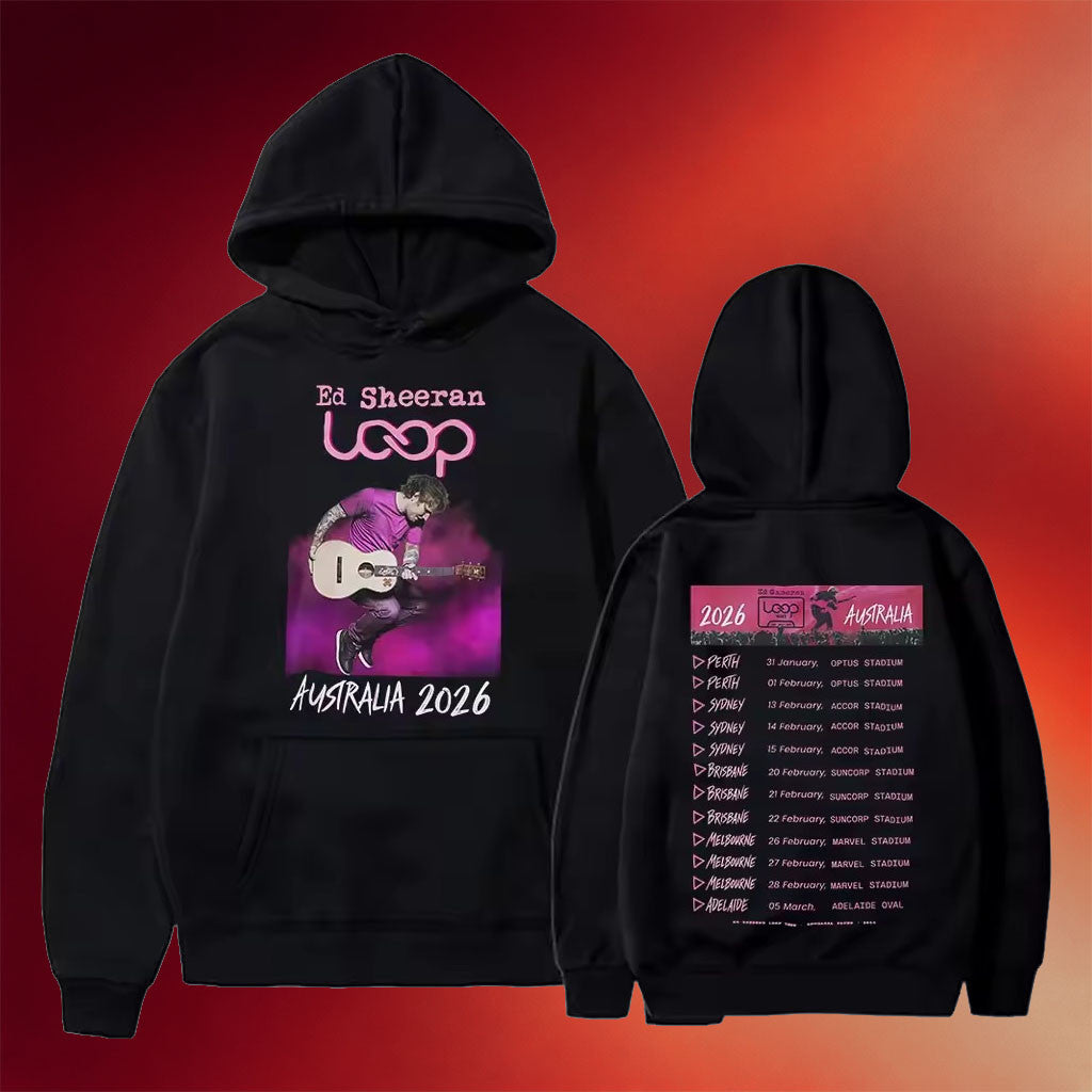 Ed Sheeran Loop Tour Merch 2026 Ed Sheeran Loop Australia Tour Hoodie Present For Music Lover