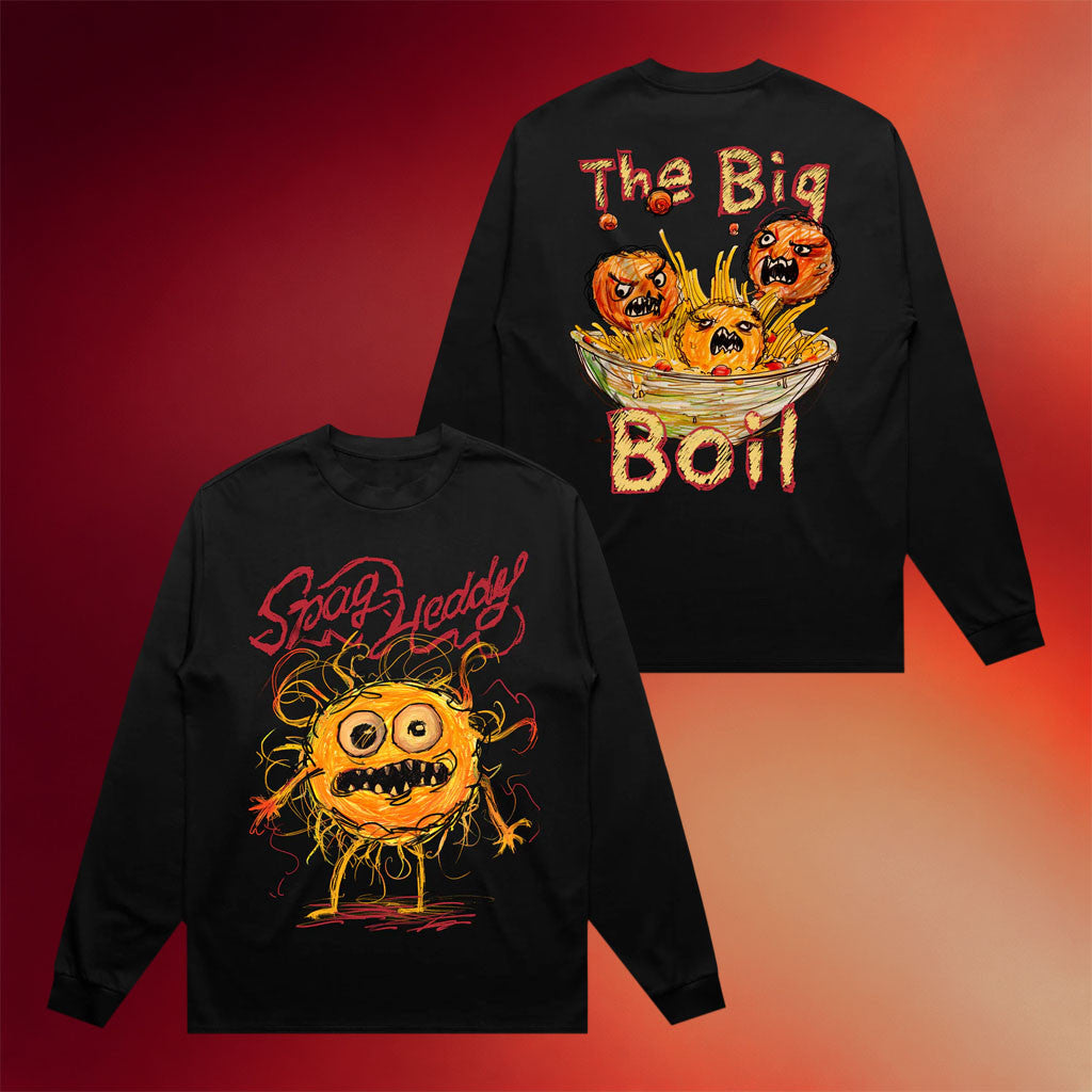 KT8 Merch 2026 Spag Heddy Scribble Black Long Sleeve Shirt Spag Heddy Merch Gift For Brothers