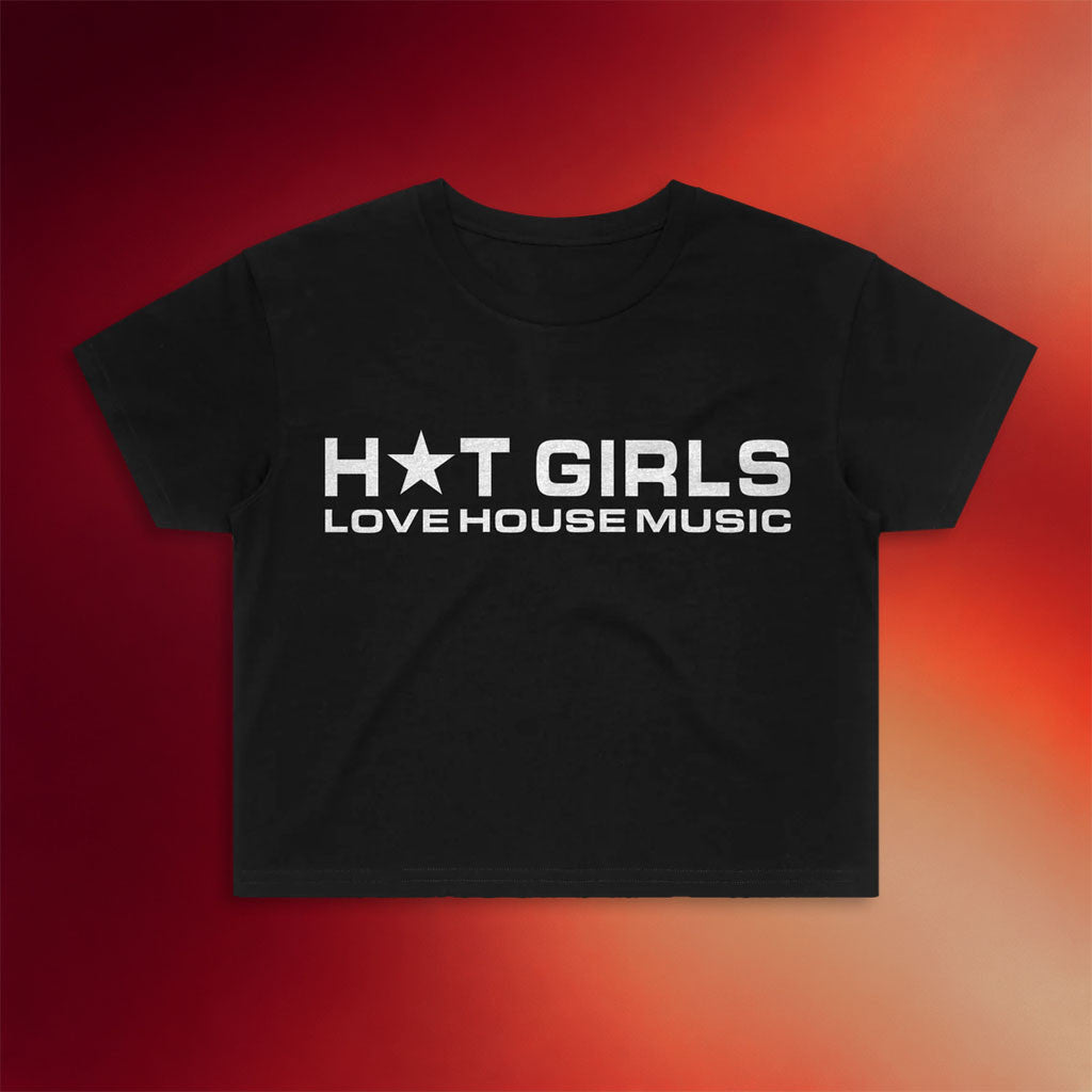 KT8 Merch 2026 HGLHM Black Crop Tee Hot Girls Love House Music Shirt HGLHM Merch Women's