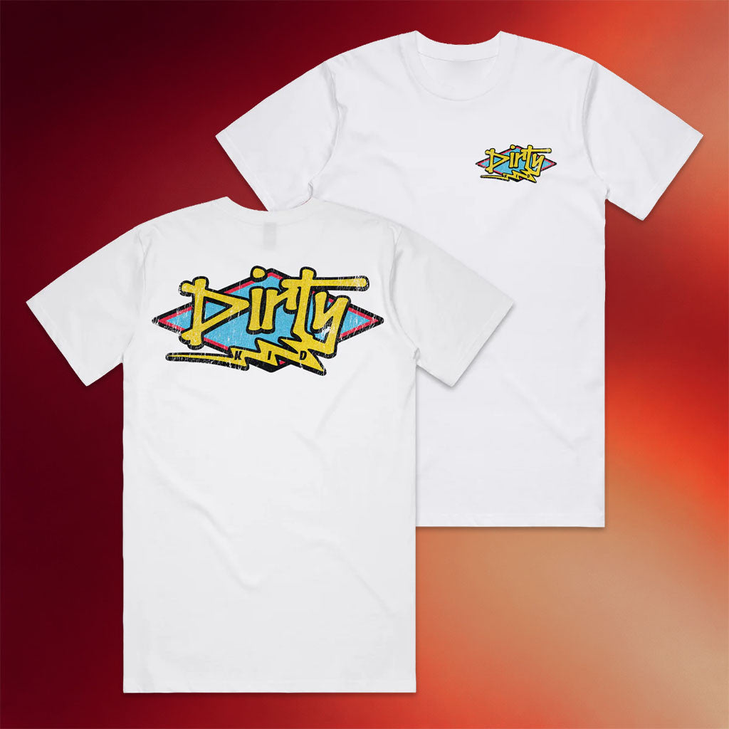 Dirty Kid Merch 2026 Retro Dirty Kid T-Shirt White Special Step Dad Gifts