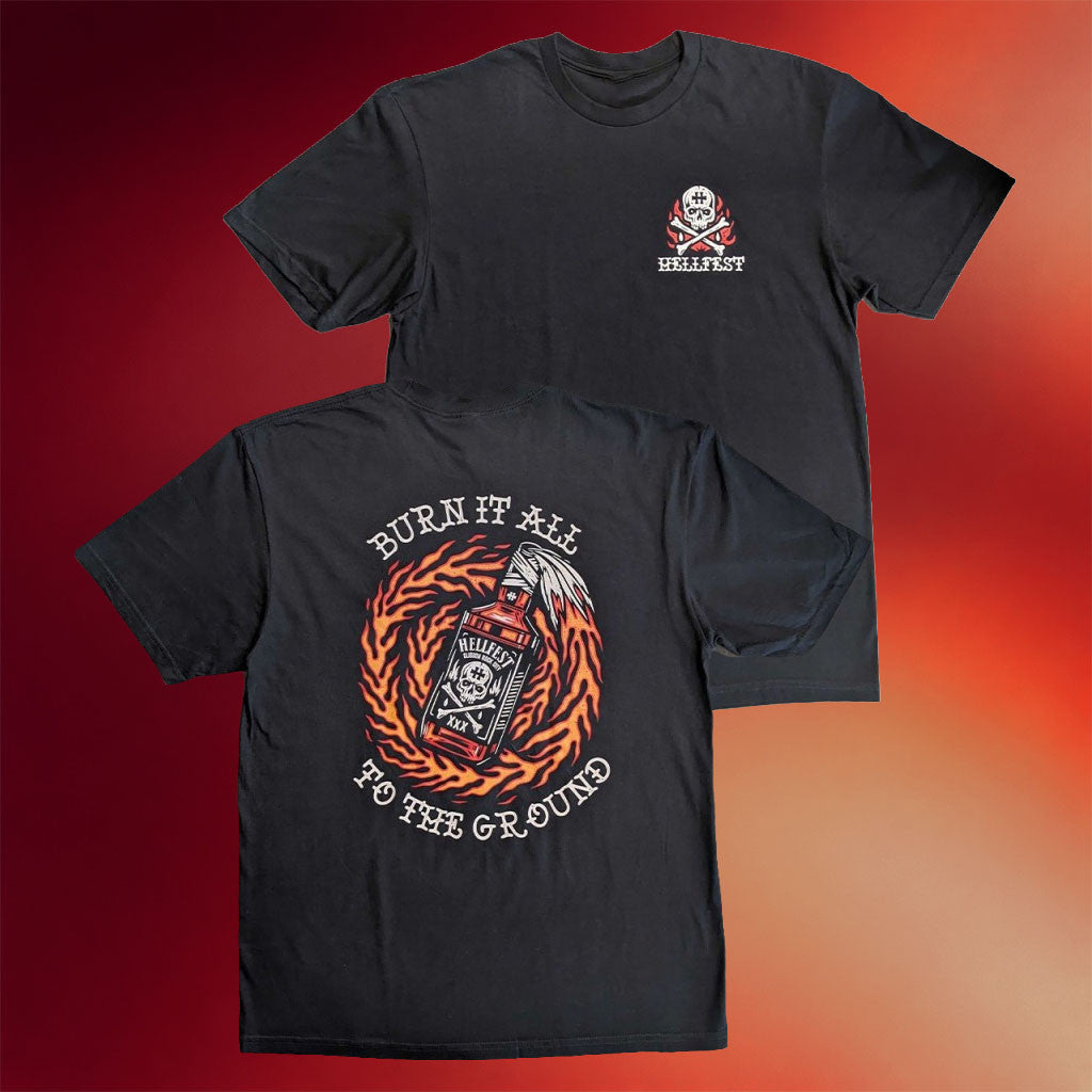 Hellfest Merch 2026 Molotov T-Shirt Burn It All To The Ground Shirt Bonus Dad Gifts