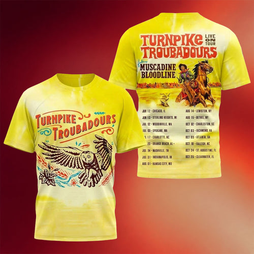 Turnpike Troubadours Merch 2026 Turnpike Troubadours Live On Tour 2026 T-Shirt Gift For Fans
