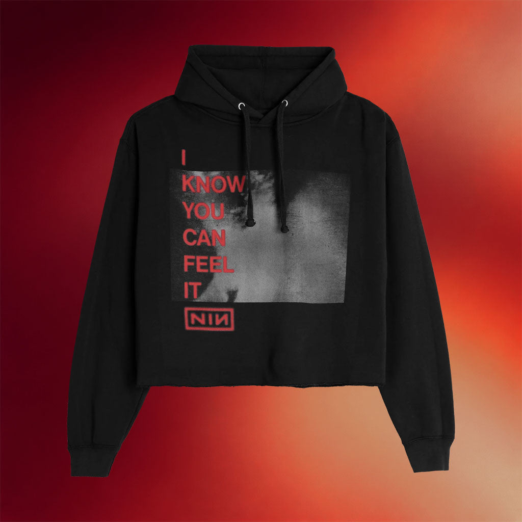 NIN Merch 2026 I Know You Can Feel It Cropped Hoodie Nine Inch Nails Merch Gift For Her