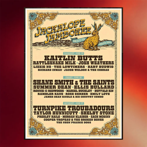 Turnpike Troubadours Merch 2026 Turnpike Troubadours Kaitlin Butts Jackalope Jamboree Poster