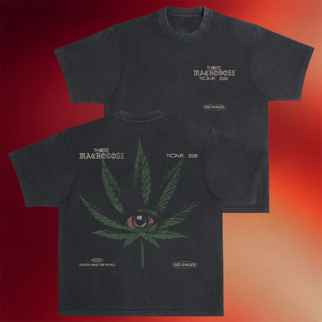 Wiz Khalifa Merch 2026 Macrodose Seeing Eye Leaf T-Shirt Best Gifts For Rapper Fans