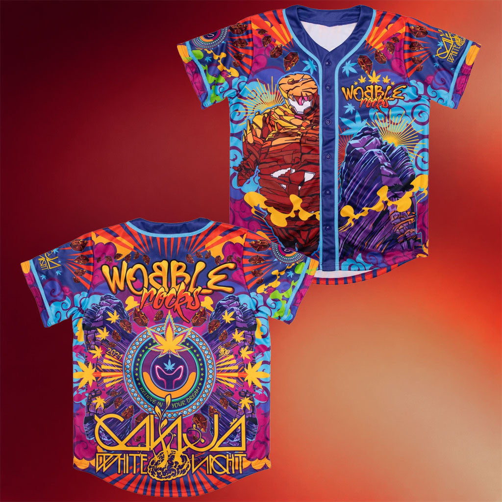 Ganja White Night Merch Wobble Rocks Baseball Jersey Best Gifts For Music Lovers
