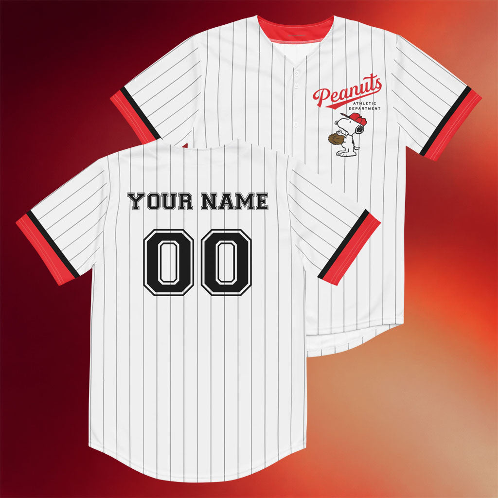 Personalized Peanuts Merch Peanuts Snoopy Baseball Jersey Gifts For Brother