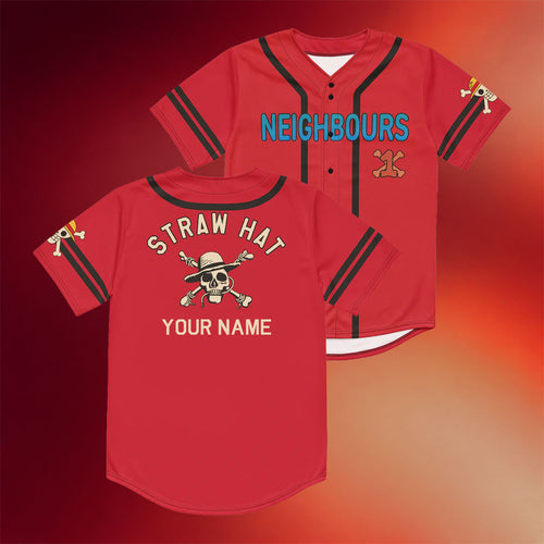 Personalized Straw Hat Neighbors Jersey Netflix One Piece Merch 2026 Best Gifts For Anime Fans