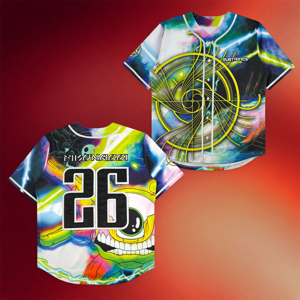 Subtronics Merch Fibonacci X Aaron Brooks Baseball Jersey Subtronics Apparel Brother Gifts