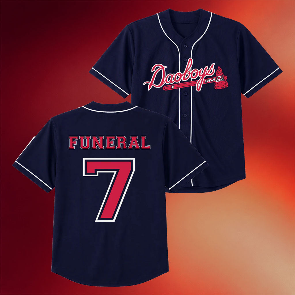 The Callous Daoboys Merch 2026 Daoboys Baseball Jersey Funeral #7 Jersey Gift For Band Fans