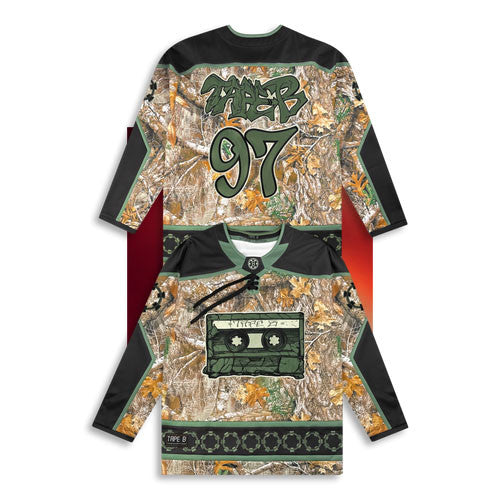 Tapebbeats Merch Real B Green Camo Hockey Jersey Tape B Apparel Gifts For Fans 1