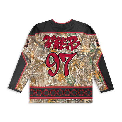 Tapebbeats Merch Real B Red Camo Hockey Jersey Tape B Apparel Gifts For Friends 1