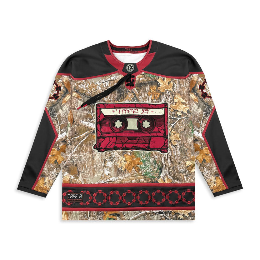 Tapebbeats Merch Real B Red Camo Hockey Jersey Tape B Apparel Gifts For Friends 1