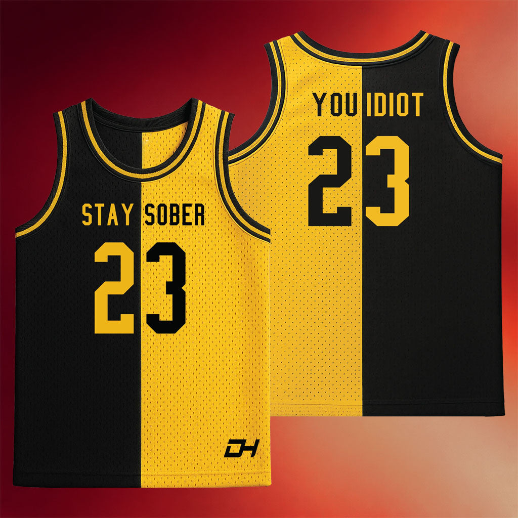 Daydrian Harding Merch 2026 Split Basketball Jersey Stay Sober You Idiot Jersey BFF Gifts