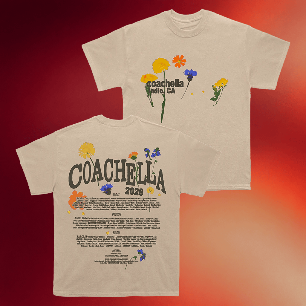 Coachella Merch Pressed Flowers 2026 Coachella Lineup T-Shirt Gifts For Music Lovers