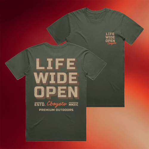 CboysTV Merch 2026 Hunt Camp T-Shirt Life Wide Open Shirt Gifts For Father