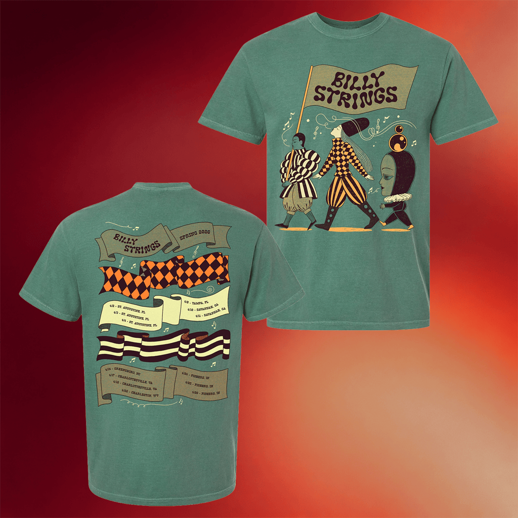 Billy Strings Merch 2026 Parade T-Shirt With Dates Anna Degnbol Shirt Billy Strings Tour Merch