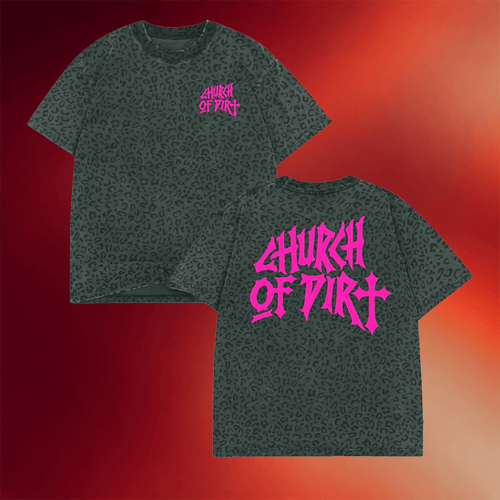 Church Of Dirt Merch 2026 Renovated Pink Vintage Black Leopard T-Shirt Gifts For Friends