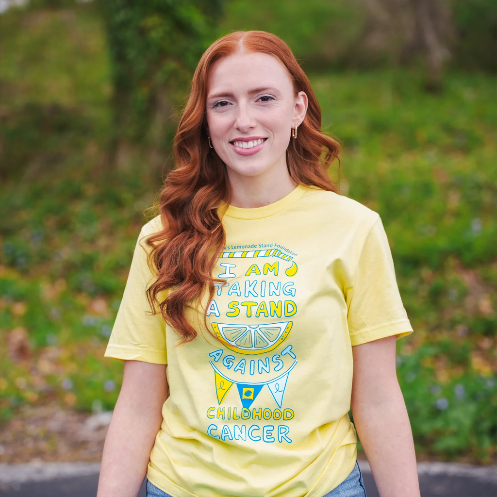 Alex's Lemonade Merch 2026 I Am Taking A Stand Against Childhood Cancer T-Shirt Gifts For Her