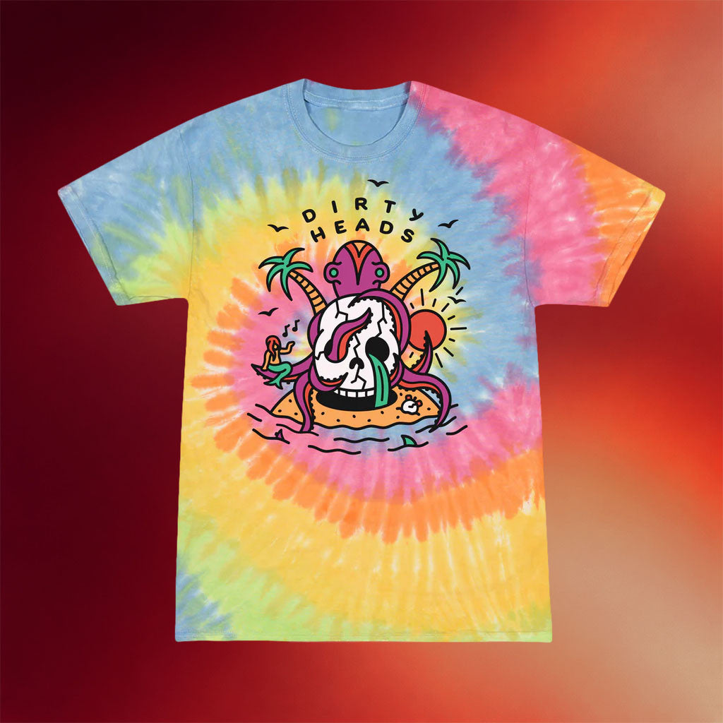 Dirty Heads Merch 2026 Make Me Skull Tie Dye T-Shirt Gift For Rock Lover