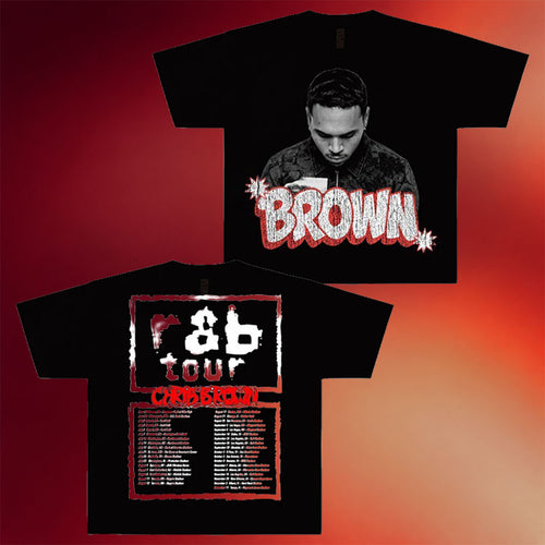 R&B Merch 2026 Chris Brown R&B Tour Black T-Shirt R&B Tour Merch Gift For Music Lovers
