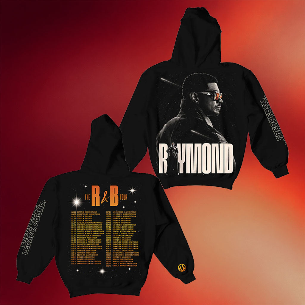 R&B Merch 2026 Usher Raymond R&B Tour Black Hoodie The R&B Tour Merch Gift For Boyfriend