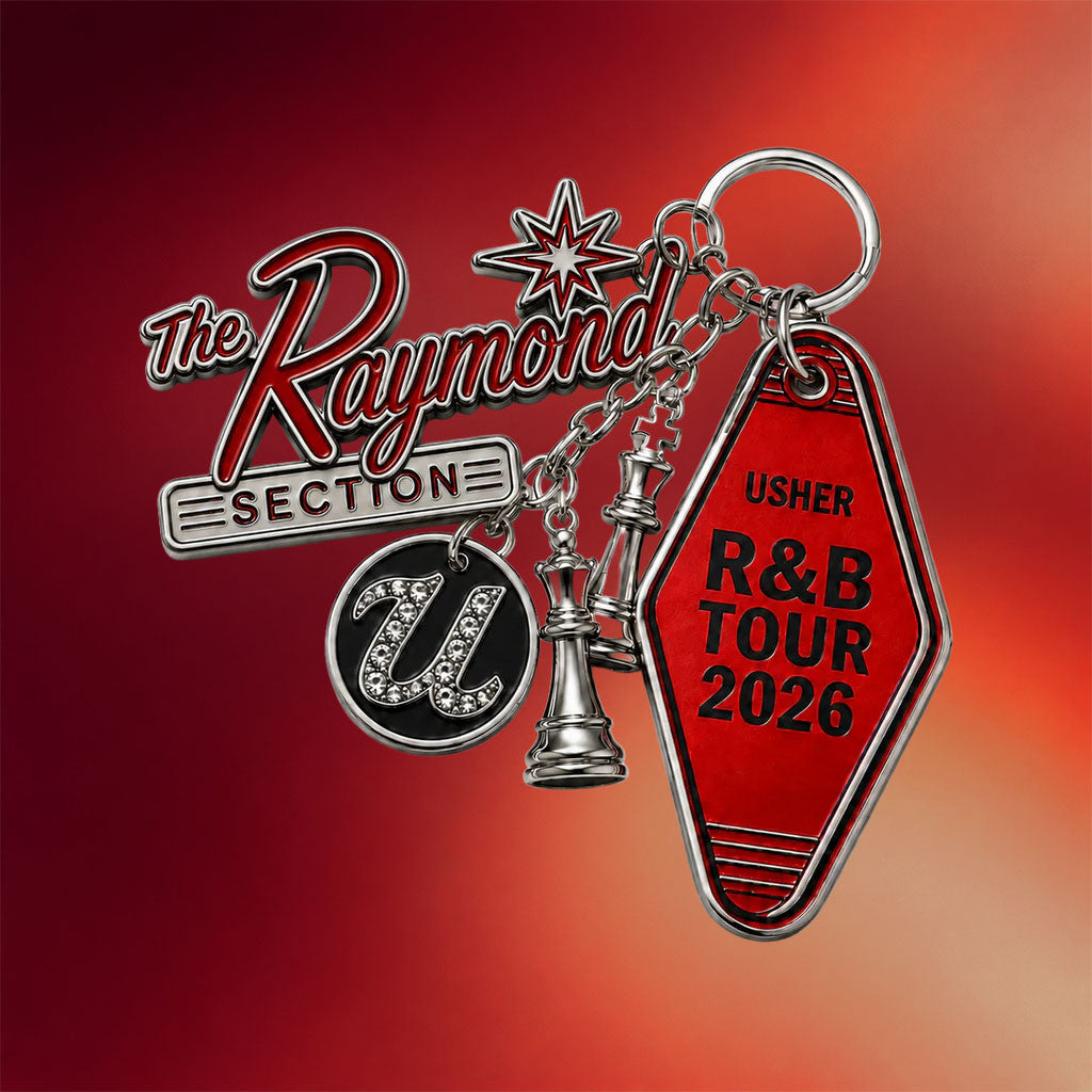 R&B Merch 2026 Usher Raymond R&B Tour Charm Keychain Chris Brown And Usher Merch Fan Gifts