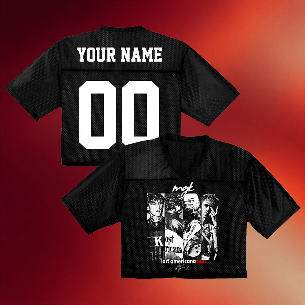 Personalized Machine Gun Kelly Lost Americana Merch 2026 MGK Tour Cropped Jersey Fan Gifts
