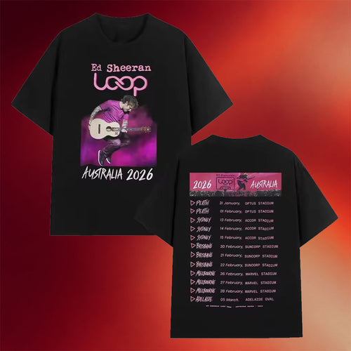 Ed Sheeran Loop Tour Merch 2026 Ed Sheeran Loop Australia Tour T-Shirt Best Gift For Music Fans