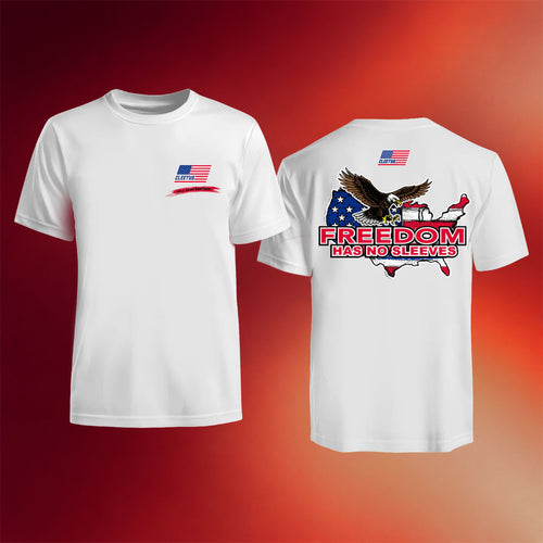 Cleetus McFarland Merch 2026 Cleetus Freedom Has No Sleeves T-Shirt Eagle Shirt White