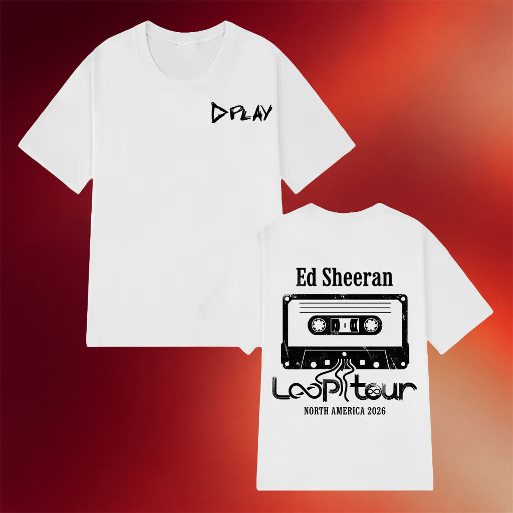 Ed Sheeran Loop Tour Merch Ed Sheeran Loop Tour 2026 Vintage T-Shirt Gifts For Music Fans