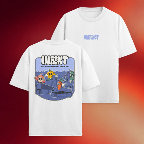 KT8 Merch 2026 INFEKT Mission Ballroom T-Shirt White INFEKT Merch Best Gifts For Friends