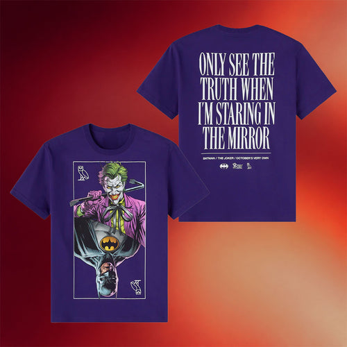 OVO Merch Batman X The Joker 2026 Batman The Joker Mirror T-Shirt Birthday Gift For Him