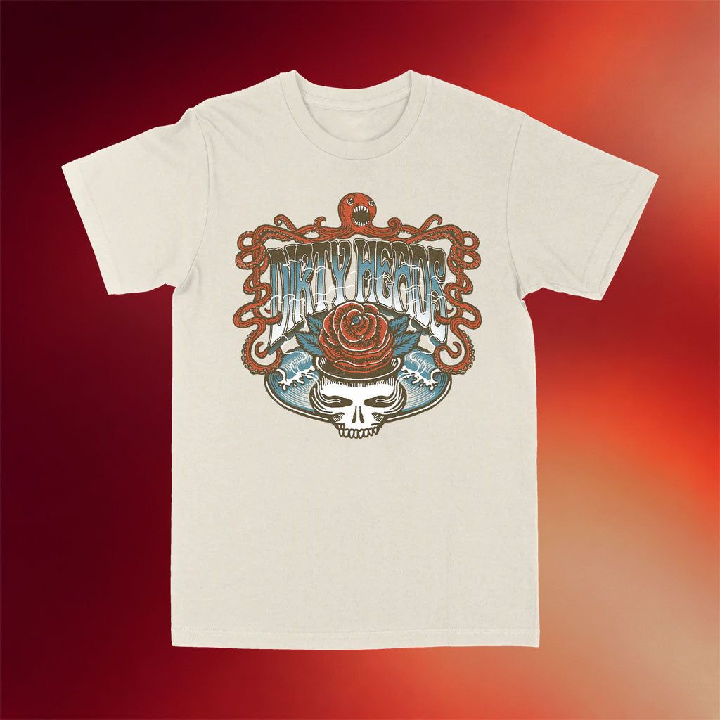 Dirty Heads Merch 2026 Skull Rose T-Shirt Best Gifts For Music Lovers