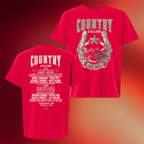 Country Calling Festival Merch 2026 Crab Horseshoe Lineup T-Shirt Present For Music Lovers