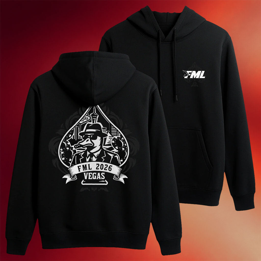 Fl0m Merch 2026 FML Spade Hoodie Black FML 2026 Vegas Hoodie Present For Husband