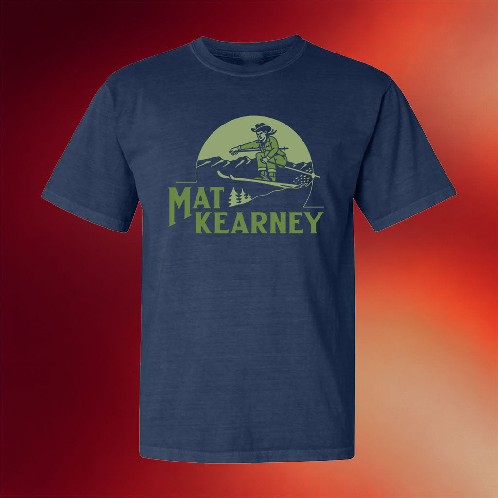Mat Kearney Merch 2026 Navy Cowboy Ski T-Shirt Cool Gifts For Music Lovers