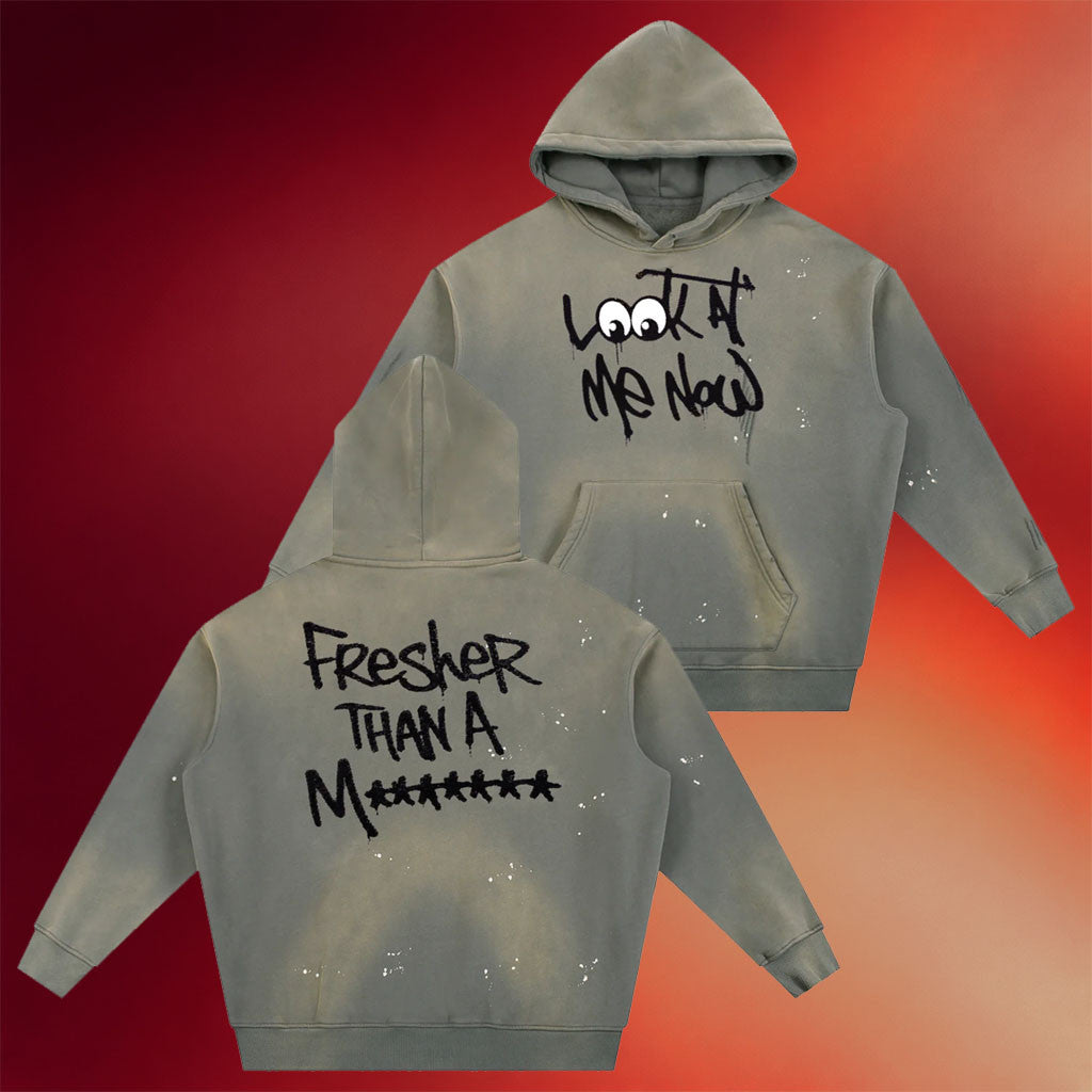 Chris Brown Merch 2026 Look At Me Now 15Th Anniversary Vintage Washed Hoodie Gifts For Fans