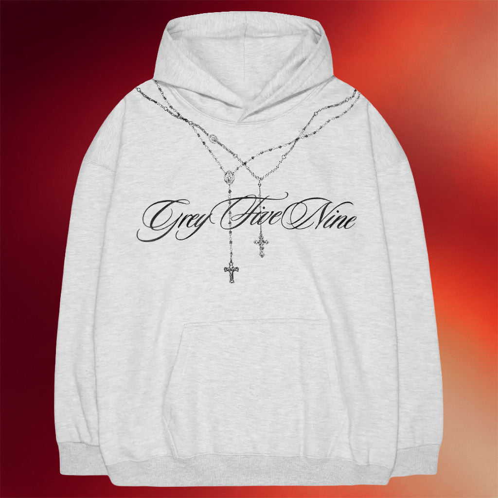 G59 Merch G59 Rosary Hoodie Grey Five Nine Hoodie Birthday Gift For Friends