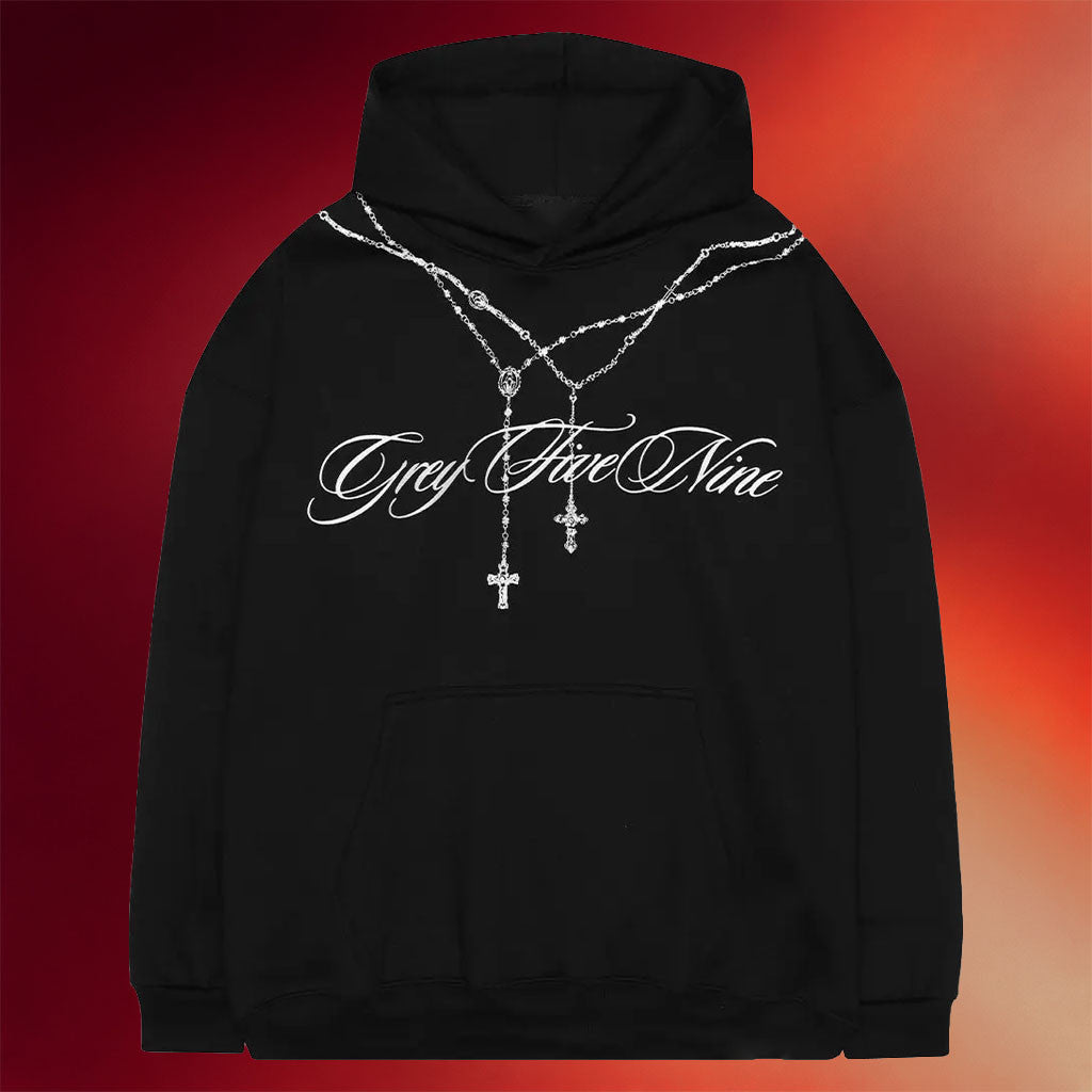 G59 Merch G59 Rosary Hoodie Black Grey Five Nine Hoodie Birthday Gift For Brother