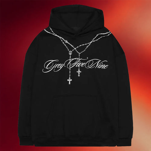 G59 Merch G59 Rosary Hoodie Black Grey Five Nine Hoodie Birthday Gift For Brother