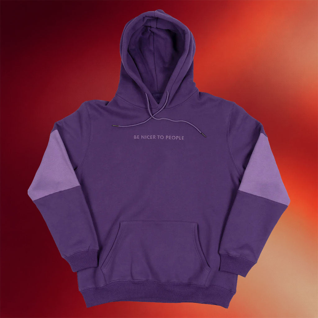 Good Mythical Morning Merch Be Nicer To People Colorblock Hoodie Birthday Gift For BFF