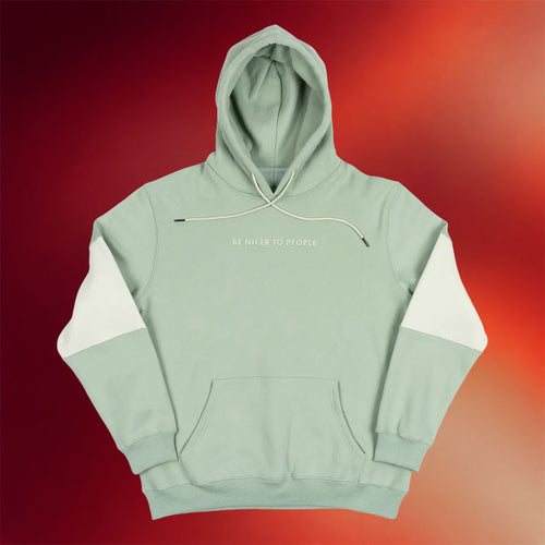 Good Mythical Morning Merch Be Nicer To People Colorblock Hoodie Birthday Gift For Friends