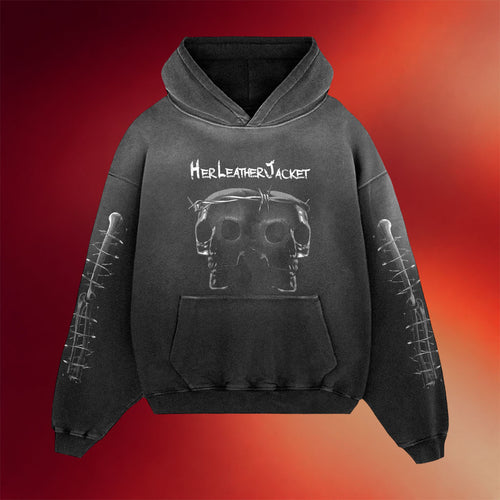 Her Leather Jacket Merch 2026 HLJ Barbed Wire Hoodie Gifts For Band Fans