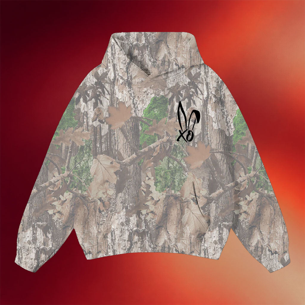 Hunnie Bunnies Merch XO Logo Camo Hoodie Best Birthday Gift For Him