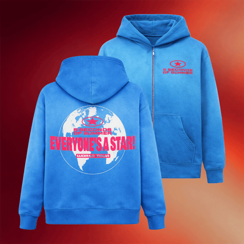 5SOS Merch 2026 Everyone's A Star World Tour Zip Hoodie Gifts For Friends