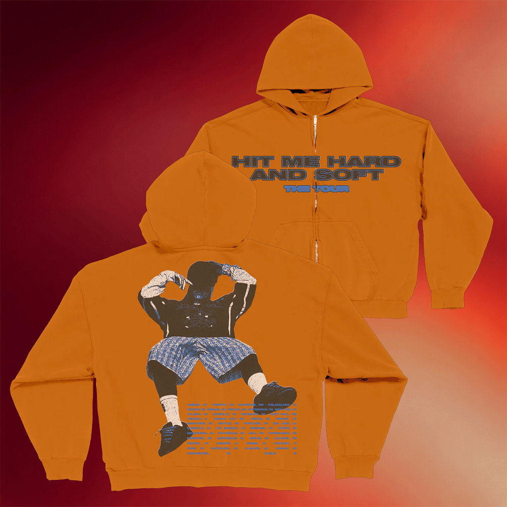 Billie Eilish Merch Hit Me Hard And Soft The Tour Dateback Zip Hoodie Birthday Present For Him