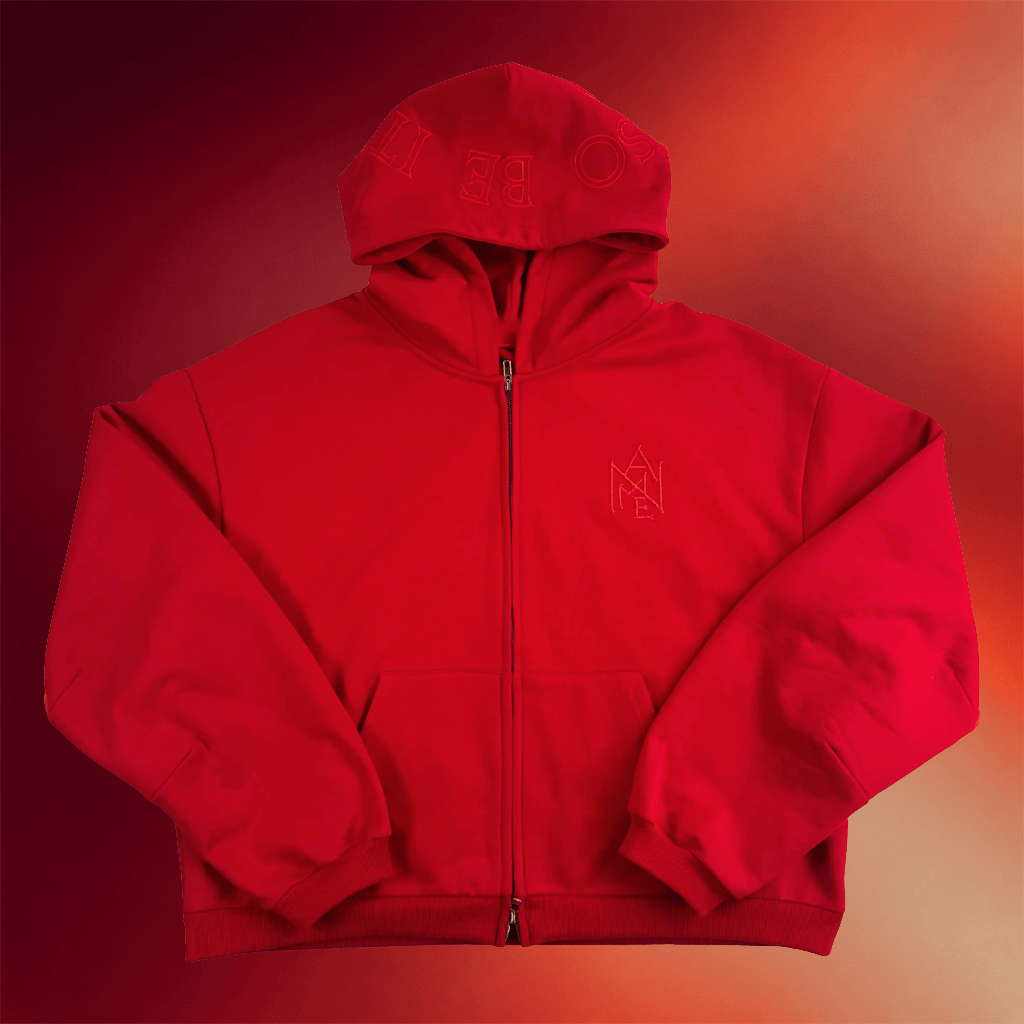 Elevation Church Merch SO BE IT Crest Zip Hoodie Red Gifts Ideas For Besties