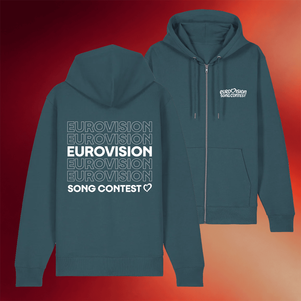Eurovision Merch Repeat Logo Zip Hoodie Gift Ideas For Boyfriend