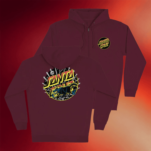 Santa Cruz Merch 2026 Kendall Wolf Dot Santa Cruz Zip Hoodie Gift Ideas For Boyfriend